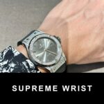 Hublot Replica Watch With Full Diamond Moissanite Gray Leather Strap 1:1 Super Clone - Image 6
