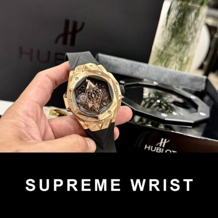 Hublot Replica Watch Big Bang Sang Bleu ll King Gold Black Dial BBF 1:1 Super Clone