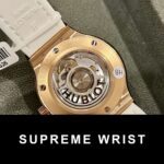 Hublot Replica Watch Classic Fusion King Gold White Dial Custom Moissanite Diamonds 1:1 Super Clone - Image 7