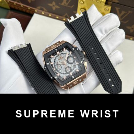 Hublot Spirit of Big Bang King Gold Replica Watch Bezel Black Ceramic BBF Factory 1:1 Super Clone