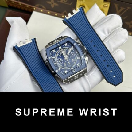 Hublot Spirit of Big Bang Titanium Replica Watch Bezel Blue BBF Factory 1:1 Super Clone