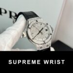 Hublot Classic Fusion Replica Watch With Full Moissanite Black HBF 1:1 Super Clone - Image 5