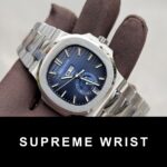 Patek Philippe 5726G Replica Watch Steel Strap Blue Dial 1:1 Super Clone - Image 3