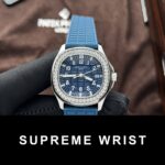 Patek Philippe Aquanaut 5067 Replica Watch Blue Dial Rubber Strap PPF Factory 1:1 Super Clone