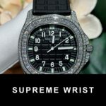Patek Philippe Replica Watch Aquanaut 5069G Black Dial Custom Moissanite Diamonds 1:1 Super Clone - Image 2