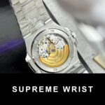Patek Philippe Replica Watch Nautilus 5723 White Dial Metal Wire 1:1 Super Clone - Image 8