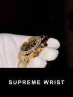 Rolex Best Replica Watch Daytona Eye of Tiger Gold Wrapped Moisasnite Diamonds Custom 1:1 Super Clone - Image 4