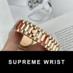 Rolex Clone Watch Day-Date Pink Dial President Strap EW Factory 1:1 Super Clone - Image 8