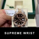 Rolex DateJust Dial Chocolate Replica Watch Custom Gold Wrapped GM Factory 1:1 Super Clone
