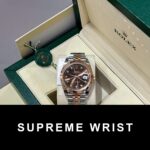 Rolex DateJust Dial Chocolate Replica Watch Custom Gold Wrapped GM Factory 1:1 Super Clone - Image 2