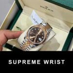 Rolex DateJust Dial Chocolate Replica Watch Custom Gold Wrapped GM Factory 1:1 Super Clone - Image 3