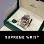 Rolex DateJust Dial Chocolate Replica Watch Custom Gold Wrapped GM Factory 1:1 Super Clone - Image 4