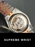 Rolex DateJust Dial Chocolate Replica Watch Custom Gold Wrapped GM Factory 1:1 Super Clone - Image 7