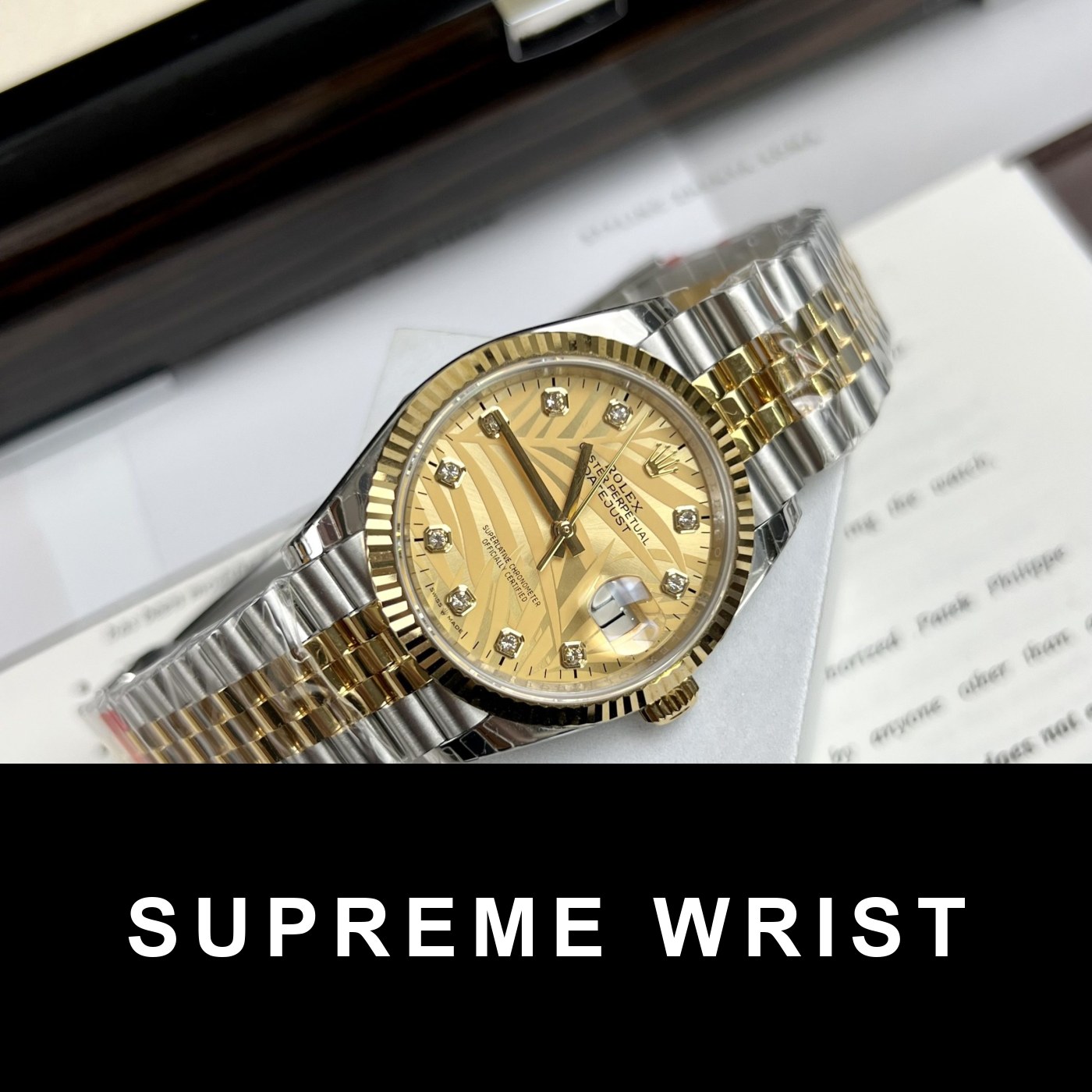rolex-datejust-fake-watch-demi-gold-8206-scaled-1.jpg Rolex DateJust Replica Watch Demi Gold Jubilee Strap EW Factory 1:1 Super Clone - Image 1