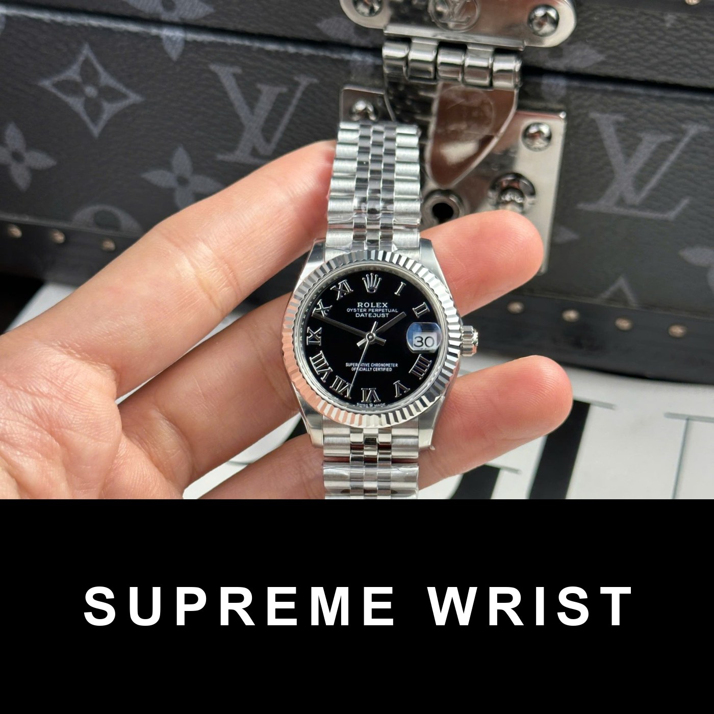 rolex-datejust-replica-11-watch-1028.jpg Rolex DateJust Replica Watch 1:1 Dial Black Jubilee Strap THB Factory 1:1 Super Clone - Image 1