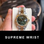 Rolex DateJust Replica Watch Demi Gold Green Leaf Dial 1:1 Super Clone