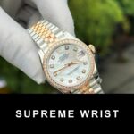 Rolex DateJust Replica Watch Mother of Pearl Dial With Stone Bezel 1:1 Super Clone - Image 2