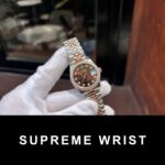 Rolex DateJust Women’s Replica Watch Chocolate Dial Diamond Bezel EW Factory 1:1 Super Clone - Image 4
