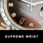 Rolex Day-Date Gold Wrapped Replica Watch With Moissanite Ruby Red Diamond 1:1 Super Clone - Image 5