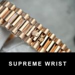 Rolex Day-Date Gold Wrapped Replica Watch With Moissanite Ruby Red Diamond 1:1 Super Clone - Image 9