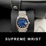 Rolex Day-Date Replica Watch Blue Dial Oyster Strap EW Factory 1:1 Super Clone