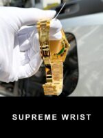 Rolex Day-Date Replica Watch Diamond Moissanite Baguette Gold Wrapped 1:1 Super Clone - Image 8