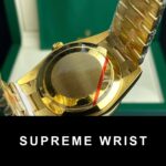 Rolex Day-Date Replica Watch Ruby Red Moissanite Diamonds Gold Wrapped GM Factory 1:1 Super Clone - Image 8