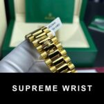 Rolex Day-Date Replica Watch Ruby Red Moissanite Diamonds Gold Wrapped GM Factory 1:1 Super Clone - Image 9