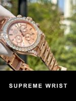 Rolex Daytona 126595TBR Replica Watch Custom Gold Wrapped And Moissanite Diamonds 1:1 Super Clone - Image 3