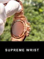 Rolex Daytona 126595TBR Replica Watch Custom Gold Wrapped And Moissanite Diamonds 1:1 Super Clone - Image 7