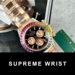 Rolex Daytona Rainbow 116595RBOW Best Replica Watch Gold Wrapped Moissanite Diamond 1:1 Super Clone - Image 2