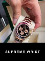 Rolex Daytona Rainbow Replica Watch Gold Wrapped Moissanite TW 1:1 Super Clone - Image 3