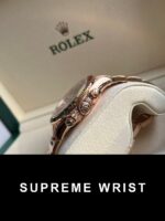 Rolex Daytona Rainbow Replica Watch Gold Wrapped Moissanite TW 1:1 Super Clone - Image 6