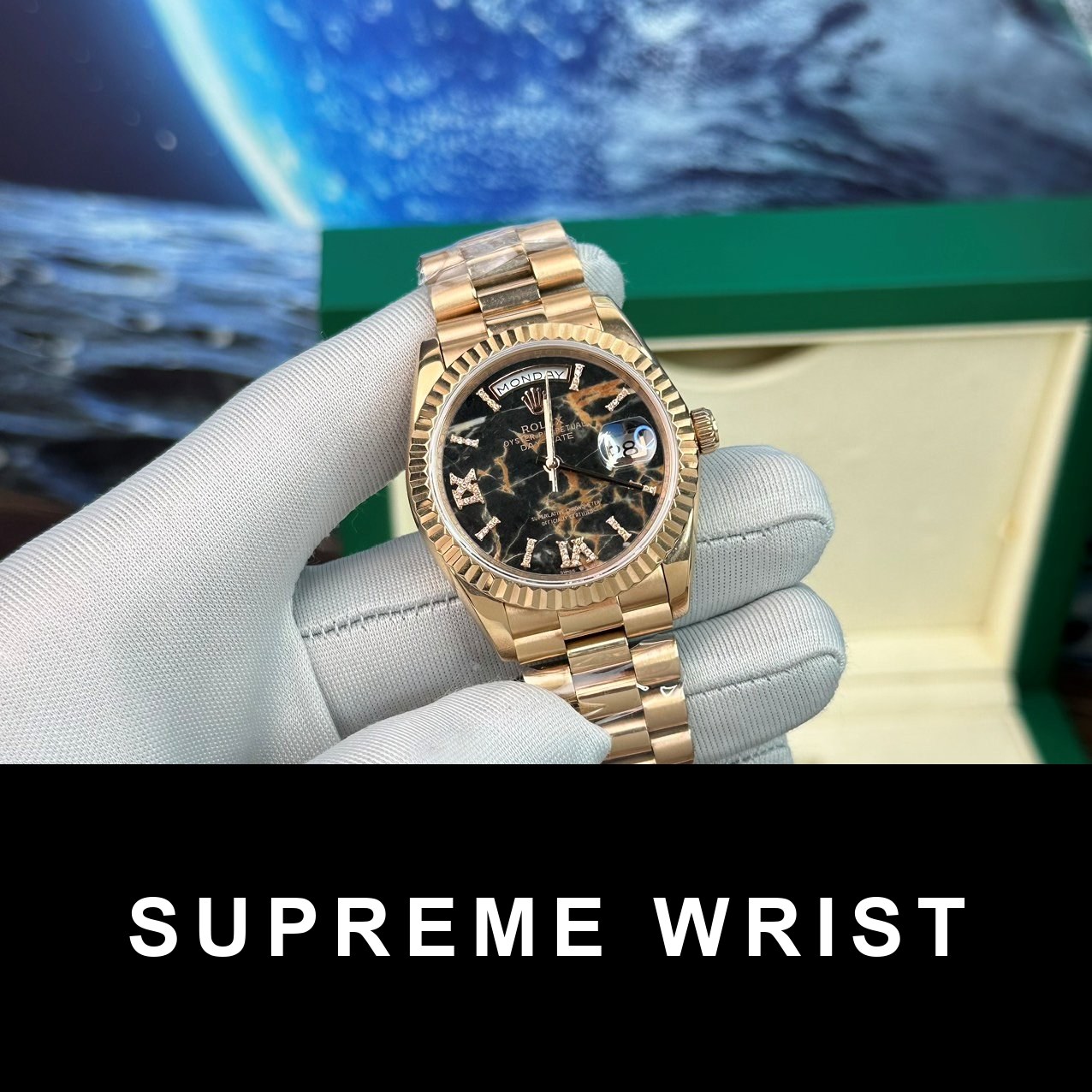 rolex-fake-watch-day-date-rose-gold-lava-dial-8983.jpg Rolex Replica Watch Day-Date Rose Gold Lava Dial BP Factory 1:1 Super Clone - Image 1