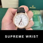 Rolex Replica Watch Cellini 50525 White Dial Leather Strap 1:1 Super Clone - Image 2