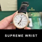 Rolex Replica Watch Cellini 50525 White Dial Leather Strap 1:1 Super Clone - Image 3