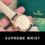 Rolex Replica Watch Cellini 50525 White Dial Leather Strap 1:1 Super Clone - Image 6
