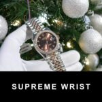 Rolex Replica Watch DateJust Chocolate Dial Custom Benzel Moissanite Diamonds 1:1 Super Clone - Image 3