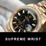 Rolex Replica Watch Day-Date Gold Wrapped Moissanite Diamonds Eisenkiesel Dial GS Factory 1:1 Super Clone - Image 5