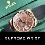 Rolex Replica Watch Sky-Dweller 336235 Chocolate Dial Rubber Strap 1:1 Super Clone