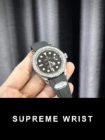 Rolex Replica Watch Yacht-Master Custom Moissanite Diamonds Clean Factory 1:1 Super Clone - Image 5