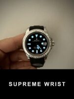 Rolex Replica Watch Yacht-Master Custom Moissanite Diamonds Clean Factory 1:1 Super Clone - Image 6