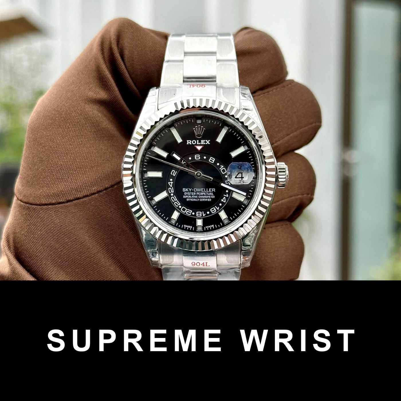 rolex-sky-dweller-replica-11-watch-black-dial-silver-8095.jpg Rolex Sky-Dweller 1:1 Replica Watch Black Dial Silver N Factory 1:1 Super Clone - Image 1