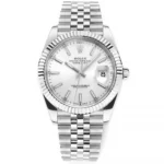 Rolex Datejust 41mm Silver Fluted Bezel Stainless Steel Watch