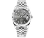 Rolex Datejust 41mm Watch – Silver Dial, Diamond Markers, Stainless Steel Jubilee Bracelet