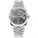 Rolex Datejust 41mm Watch – Silver Dial, Diamond Markers, Stainless Steel Jubilee Bracelet