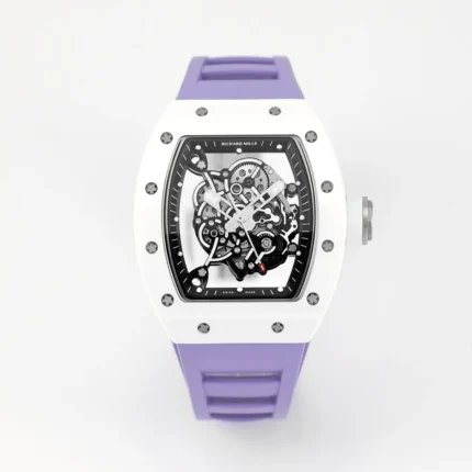 Richard Mille White Ceramic Purple Strap