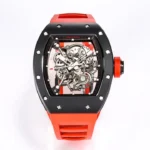 Richard Mille RM055 White Ceramic Red Strap