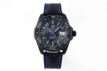TAR Super TAG Heuer Series Watch – Black with Blue Stitching, Casual & Formal Style, 100m Waterproof, SW200 Movement