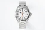 TAG Heuer Super Aquaracer Series Watch – Silver Stainless Steel, White Dial, Formal Casual Style